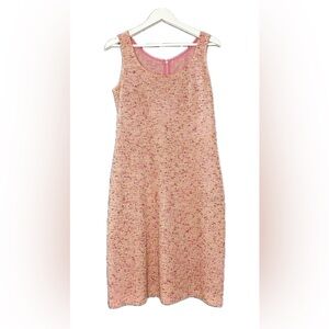 Pink Tweed St John Mini Dress, Size 6